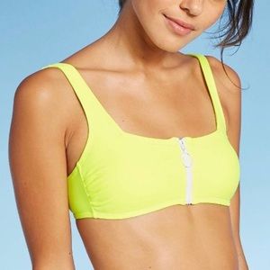 Neon Yellow Bikini Top